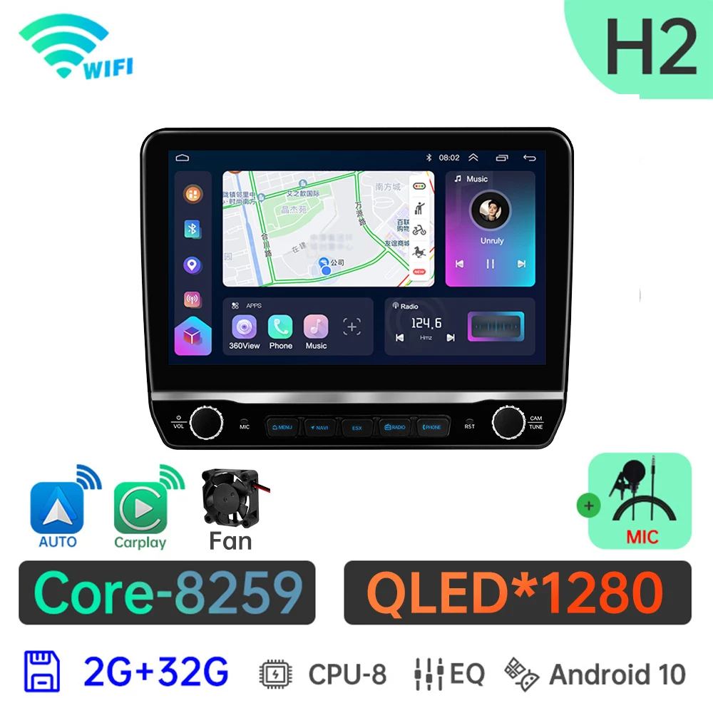 

Универсальная Автомагнитола 2DIN на Android 12 с поддержкой 360 °, автомобильная аудиосистема, мультимедийный плеер для Lada, Ford, Toyota, Honda, Suzuki, Kia