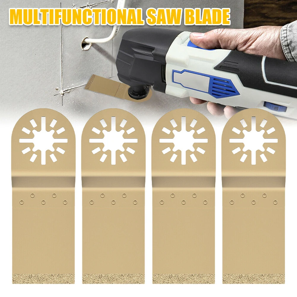 

4Pcs Oscillating Multi Tool Saw Blade Set Carbide Blade Metal Cuts In Tile Concrete Stone For Dewalt Makita Black & Decker Ryobi