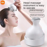 xiaomi electric head massager wireless scalp massager waterproof body massage health care shoulder neck tissue kneading massage