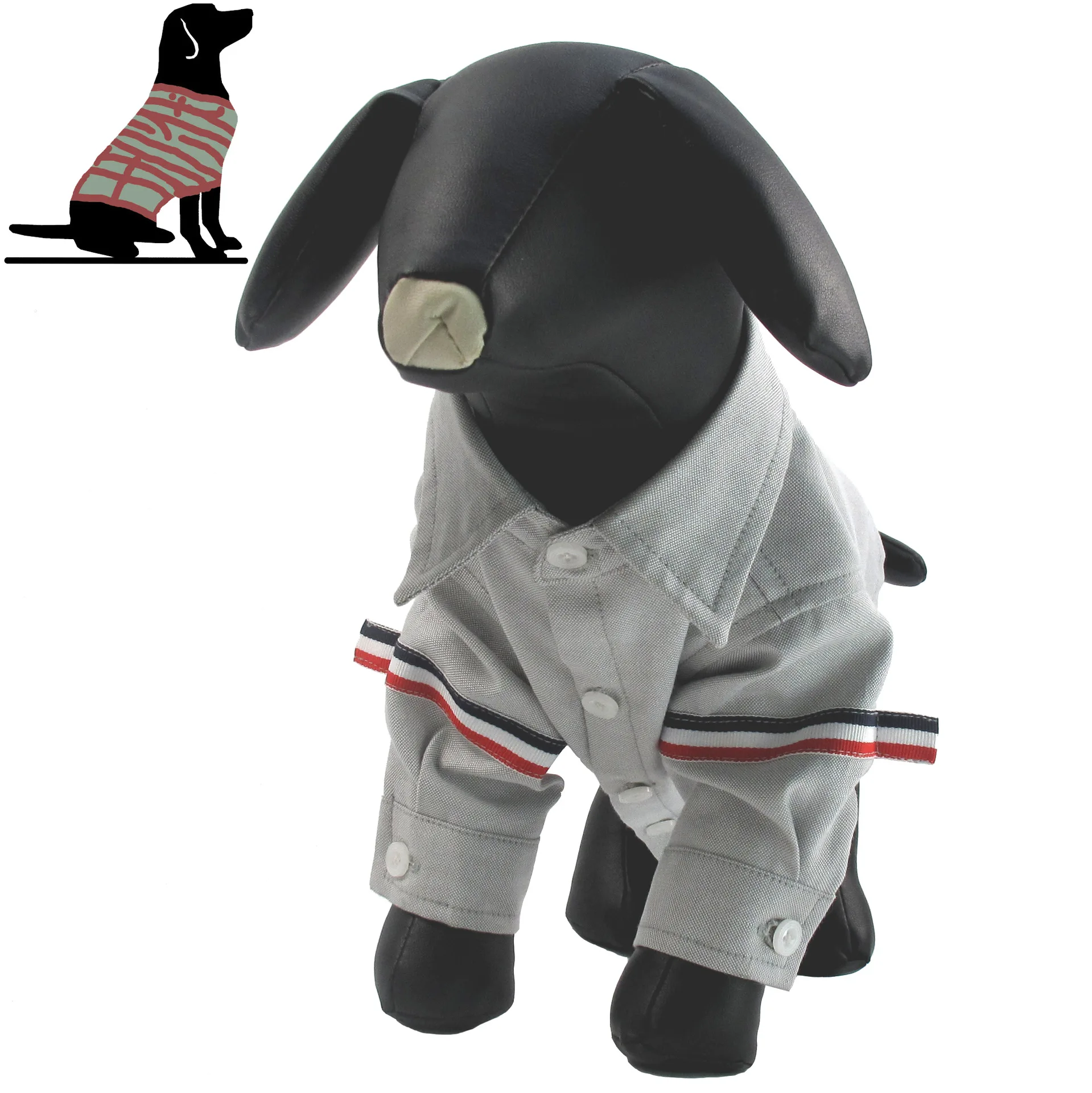 

Pet Spring And Autumn Pet Dog Clothes Suit Lined With Cotton Shirt Pet Supplies Fadou Small Dog Two Legged Clothes