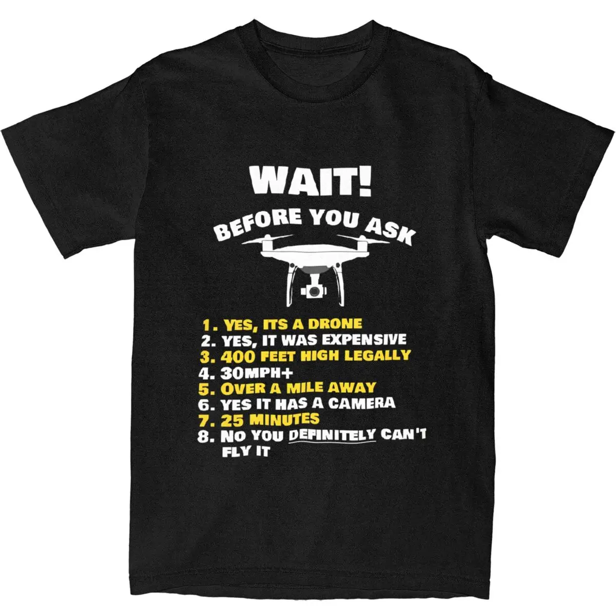 Футболка Летающая из хлопка с принтом для мужчин и женщин