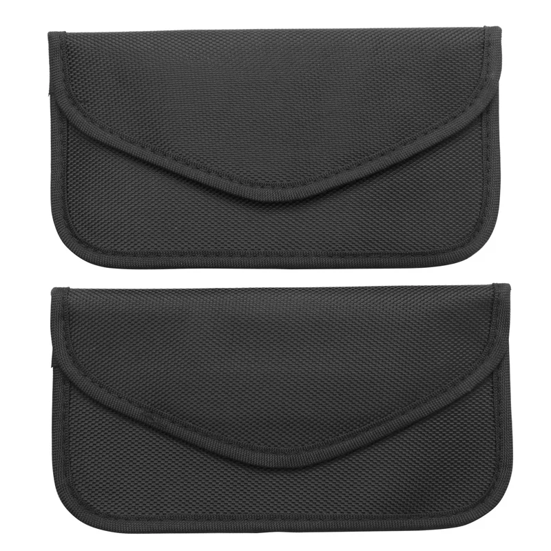 

2 X Car Key Signal Blocker Pouch Faraday Bag For Blocking Keyless Entry Anti Theft Fob Protector Pouch Credit Card Protector Wal