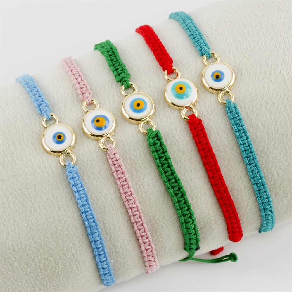 

2 шт., плетеный браслет «сглаза»