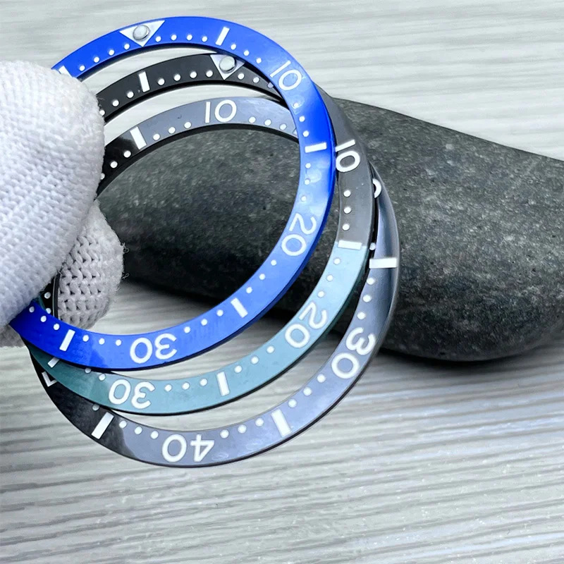 Mod 38mm*31.6mm Fashion Ceramic Watch Bezel Insert Fits Seiko SKX007 SKX009 SRPD Watch Cases NH35 NH36 Movement Watch Parts