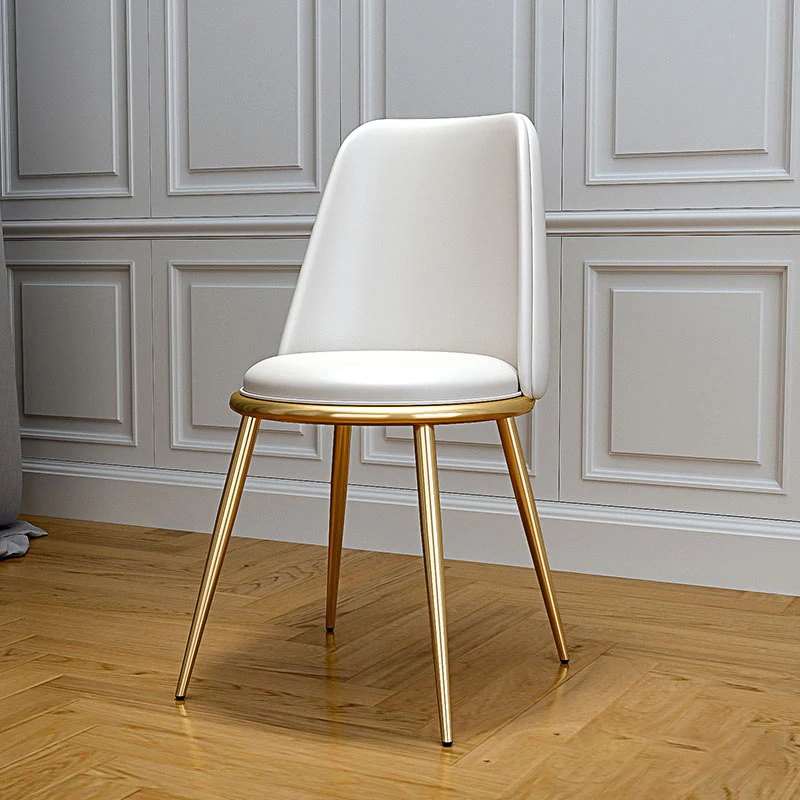 

Роскошные садовые кресла, золотистые металлические ножки, минималистичное кресло для гостиной, кожаные кресла с высокой подушкой, мебель для дома