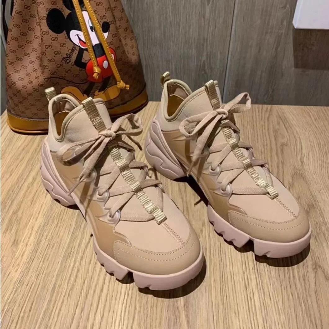 Versatile casual women's shoes Luxury quality celebrity with the same height casual shoes Heightened thick soled dad shoes