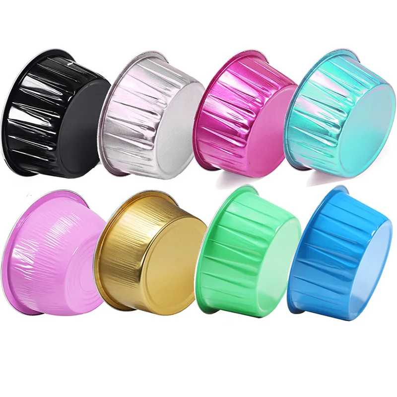 

10Pcs Wax Hair Removal Beans Melting Wax Bowl Heating Container Golden Aluminum Foil Bowl Wax Melting Machine Accessories