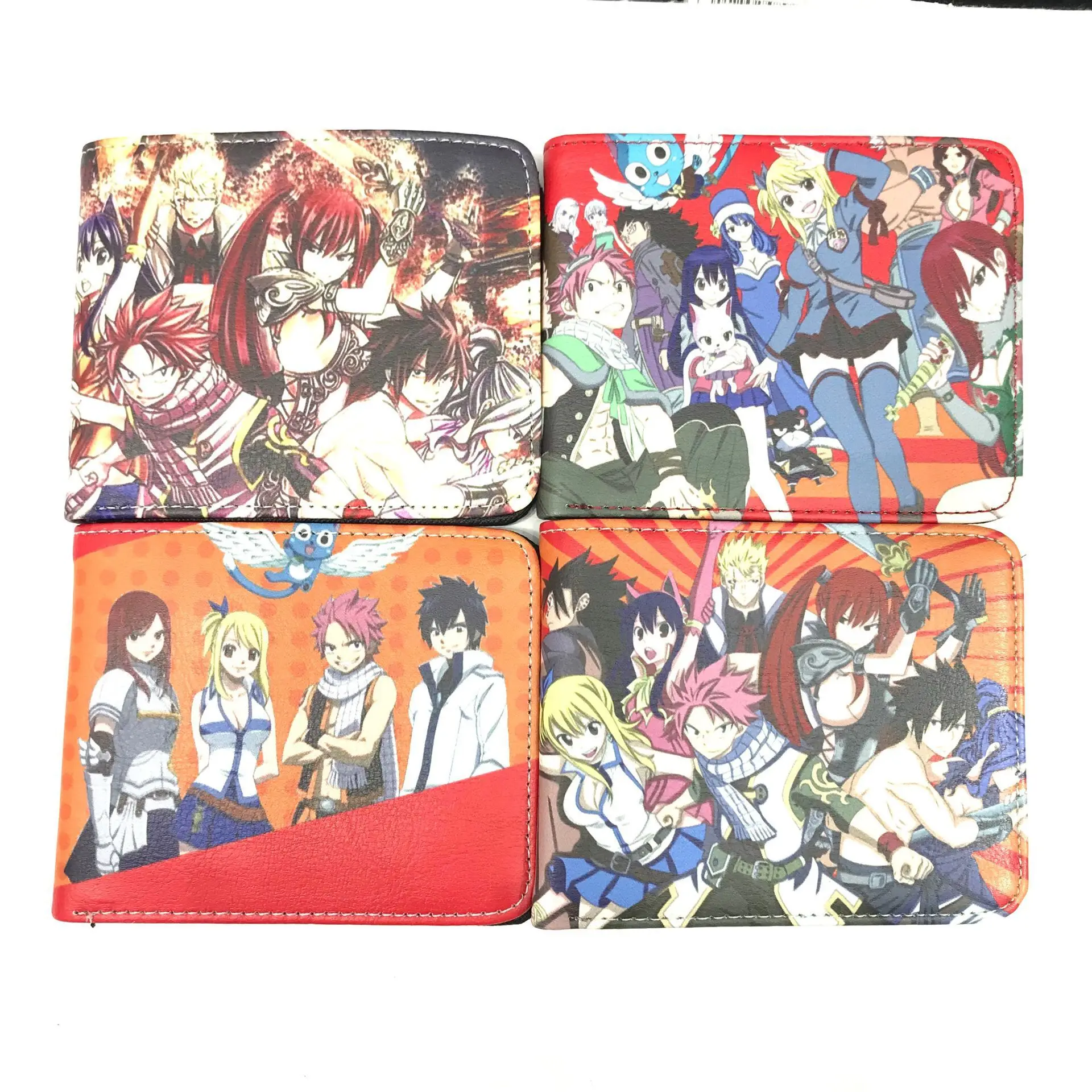 

Japanese Anime Fairy Tail wallet Short PU Leather Wallet With Coin Pocket Card Holder Bifold Purse