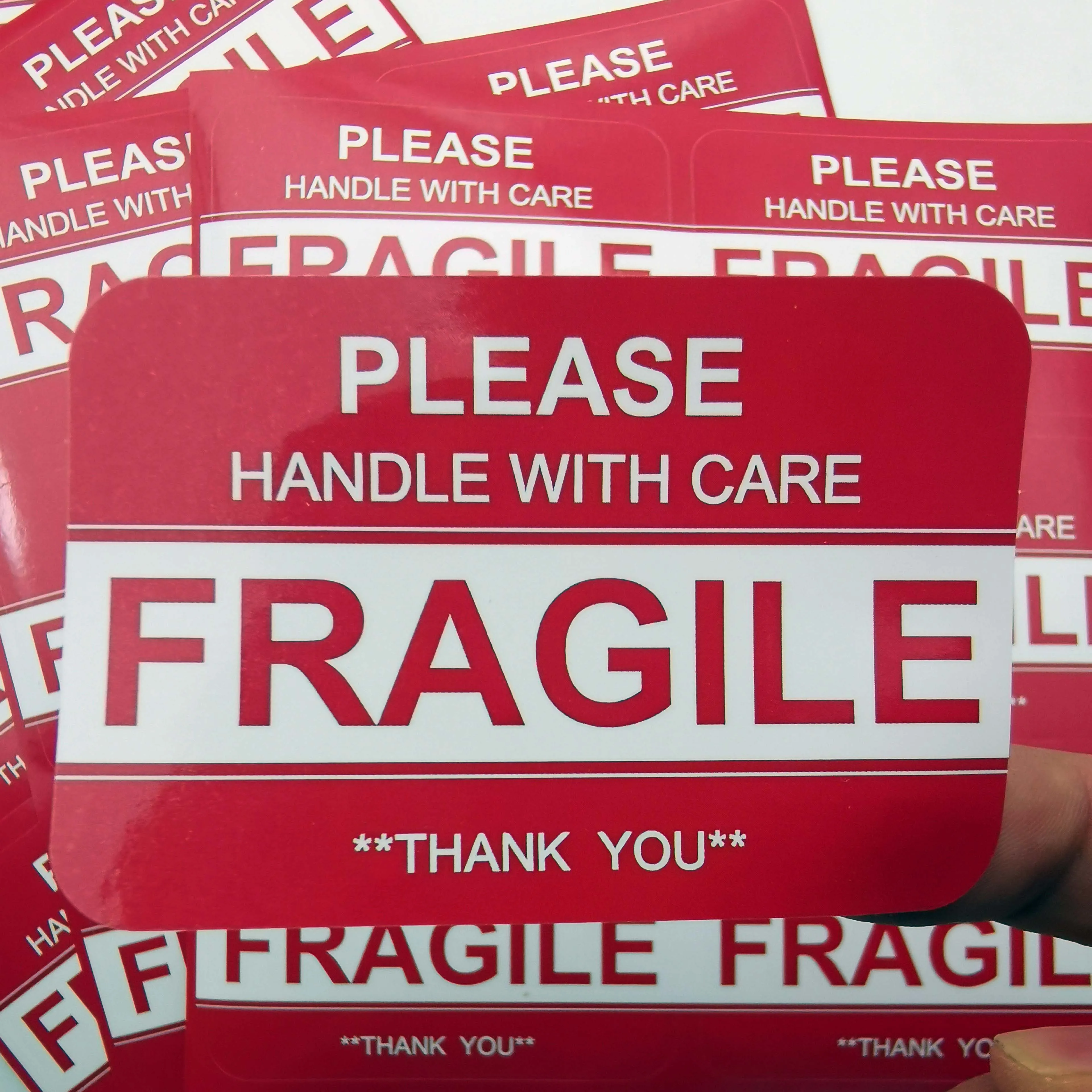 

Предупреждающие наклейки "Обращаться с осторожностью", 60 шт.