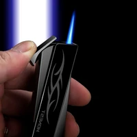 windproof metal portable butane lighters creative personality inflatable turbine lighter cigarette accessories gadgets mens gift