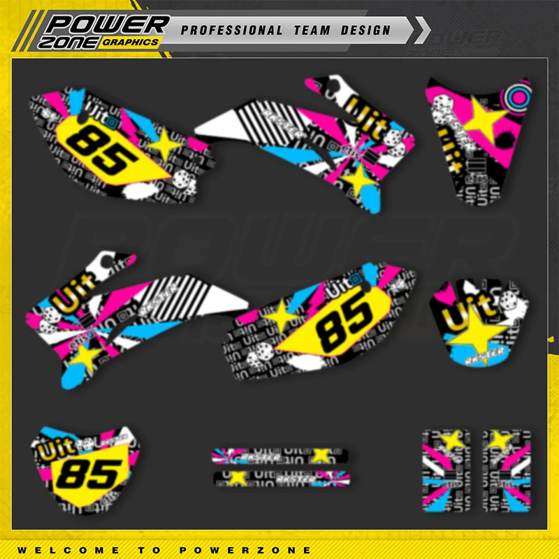 PowerZone пользовательские графические наклейки для 3M комплект наклеек YAMAHA TTR110 2008-2014