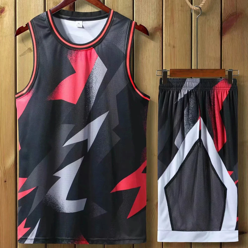 

DIY Basketball Shirt Set Uniform Adult Sportswear Men's and Women's Quick Dried Training Basketball Shirt Shorts Customization