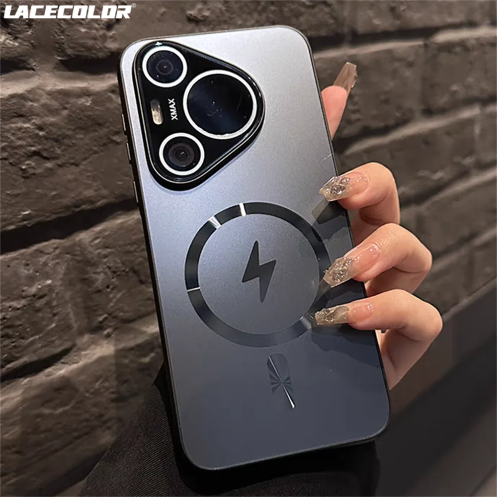 Ультратонкий матовый магнитный чехол AG для чехлов Magsafe Huawei Pura 70 Ultra Mate 60 Pro Plus