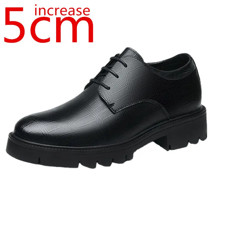 

Height Increasing Men Shoes 7cm Invisible Shoes Wedding Shoes Daily Daily Men's Inner Heightening Formal Leather Shoes Men Black