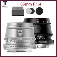 ttartisan 35mm f1 4 aps c manual focus large aperture camera len for sony e fuji x canon m leica l nikon z panasonic olympus m43