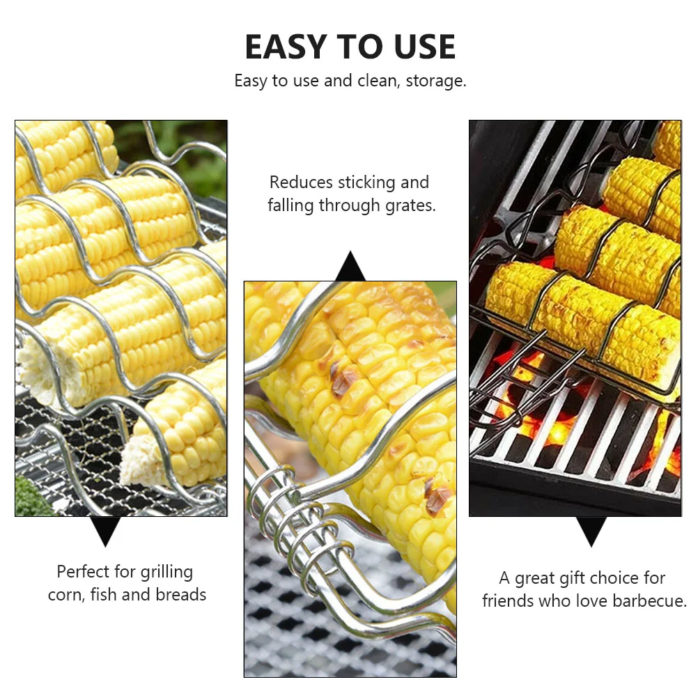 

Outdoor Grillss Grilled Corn Rack Professional BBQ Clip Stainless Steel Party Clips Barbecue Accessory Man