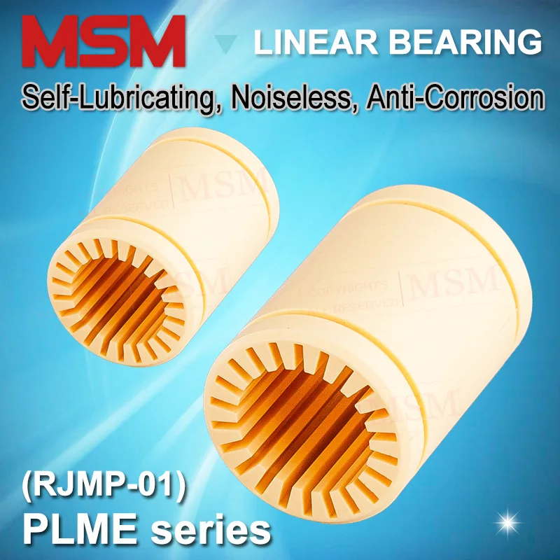 

10pcs MSM Europe Polymer Linear Bearings PLME6 8 10 12 16 20 25 30mm Modified Plastic Slide Motion Bushings (RJMP-01 equivalent)