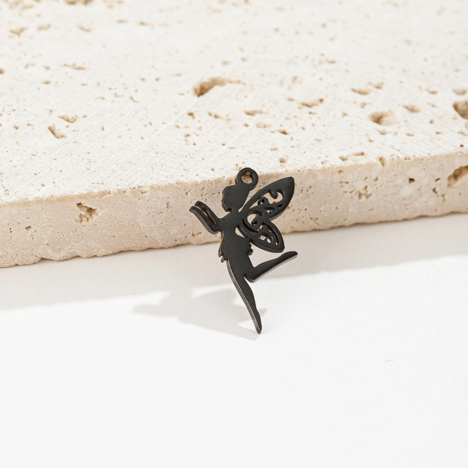 Shuangshuo 5 шт./лот Подвески Сказочный Ангел 18x11 мм подвески из нержавеющей стали для