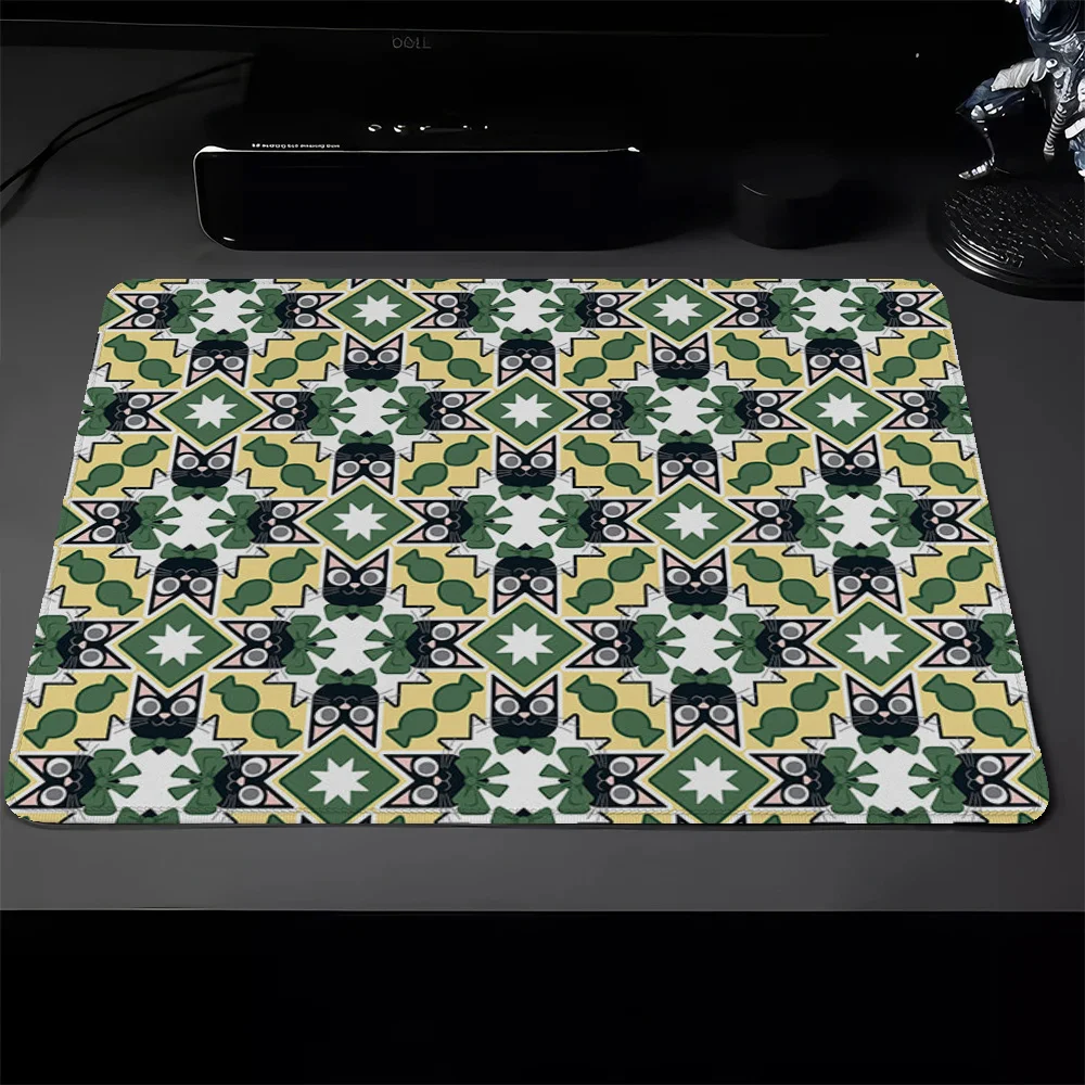 Коврик для мыши Mausepad из аниме кошки маленький игровой компьютерный коврик