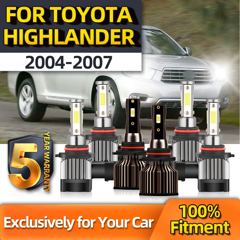 

Crossfox 9006 Front Car Lamps Fog Lights Combo 9006 9005 High Low Beam Bright Lamps For Toyota Highlander 2004 2005 2006 2007