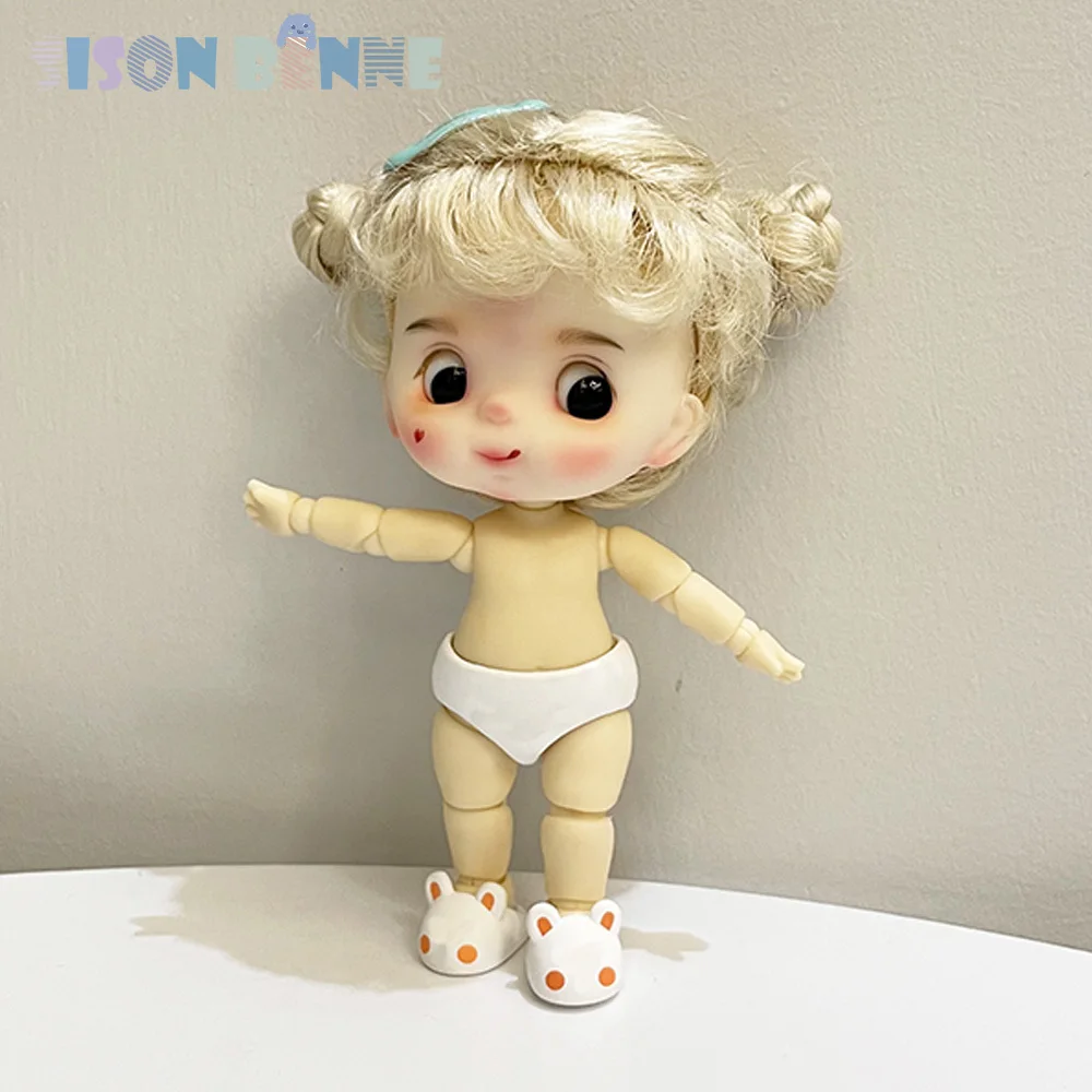

SISON BENNE 1/12 BJD Handmade Full Set Mini Girl Doll Cute Makeup Lifelike Moveable Eyeballs Best Gifts
