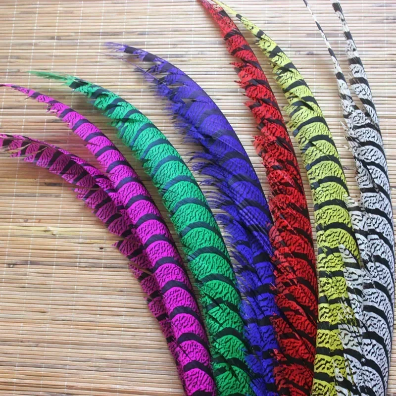 

20pcs/lot Lady Amherst Pheasant Feathers for Crafts Nature Diy Wedding and Party Decorations DIY Apparel Sewing Supplies Plumas