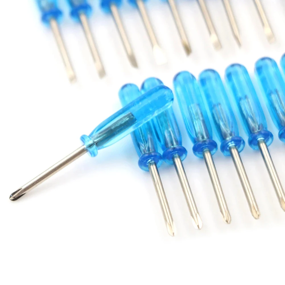 

50Pcs Small Screwdriver Mini Slotted Cross Screwdriver Repair Disassemble Toys Appliances Stainless Steel Tool 1.5 2.0 3.0mm