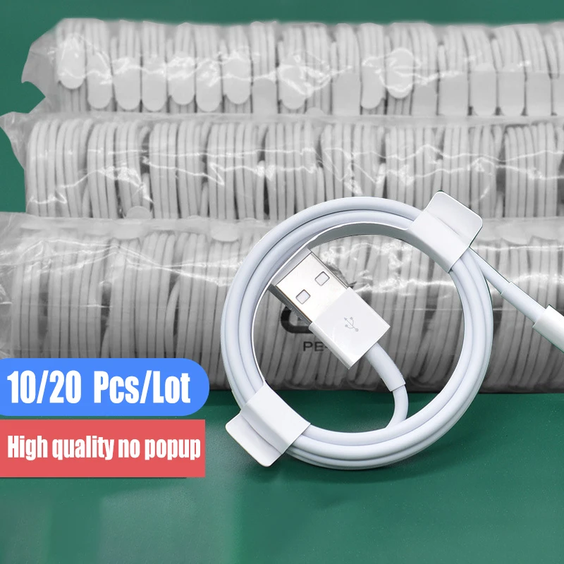 

10Pcs/Lot USB Charger Data Cable for iphone Lightning Cable iphone Fast Charger Cable for iPhone 5s X 8 7 6s Plus Se Xr Xs Max