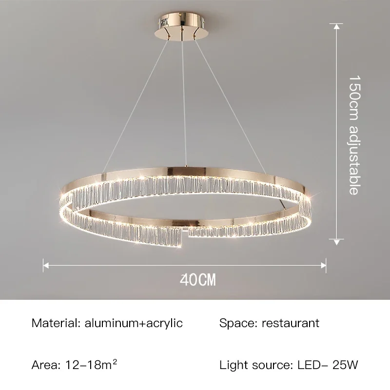 

LED люстра HomeLover кольцо бледное золото