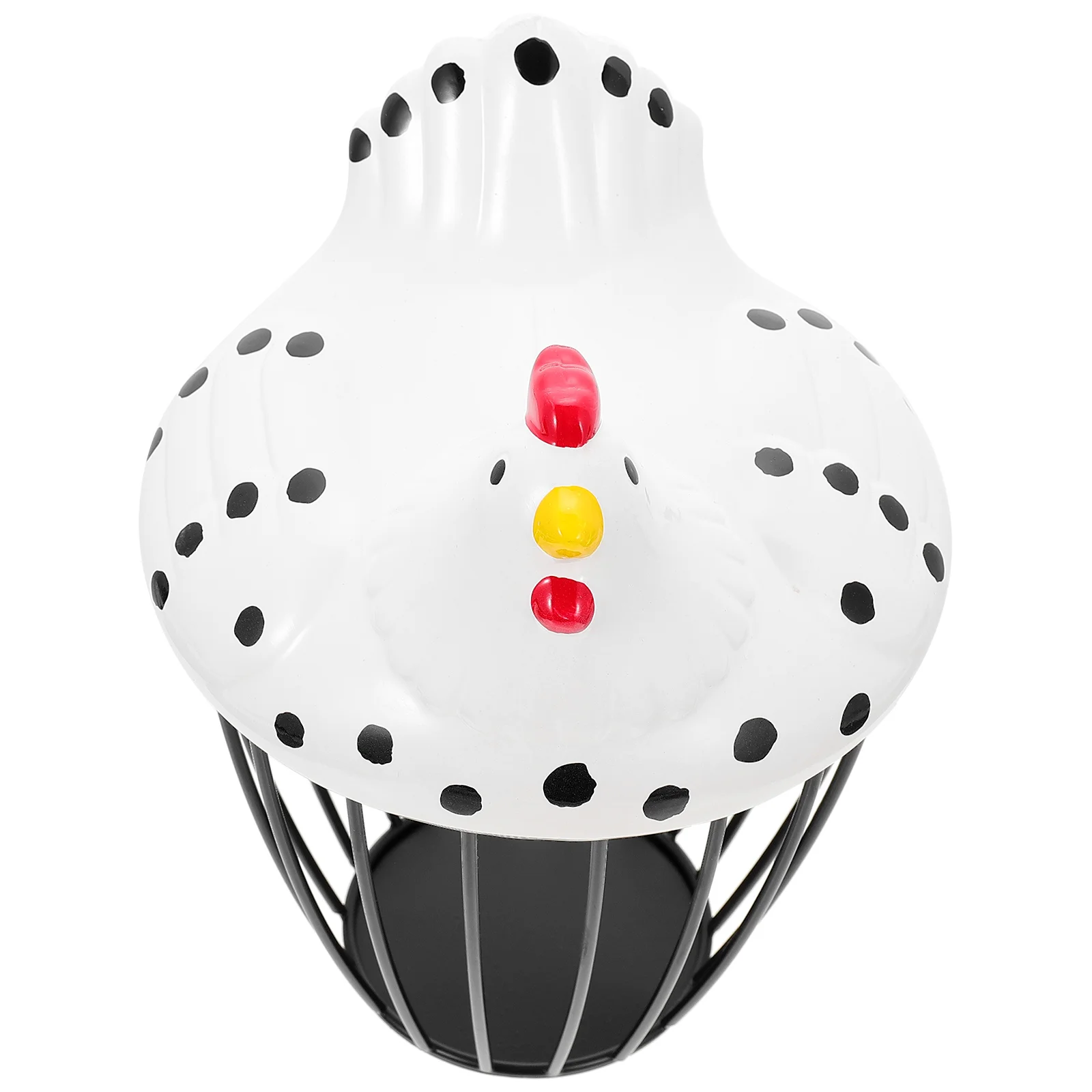 

Egg Basket Wire Holder Storage Chicken Eggs Baskets Fruit Iron Kitchen Metal Freshbowl Shaped Display Decorative Hen Ceramic