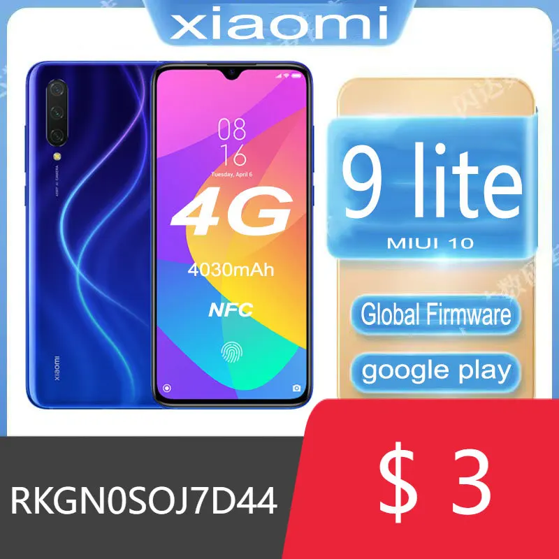 

Смартфон Xiaomi 9 lite/cc9 оригинальный redmi Qualcomm Snapdragon 710 телефон с полным netcom android
