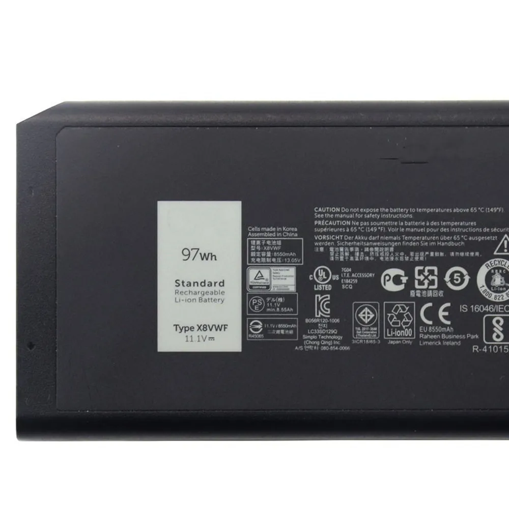 Аккумулятор ZNOVAY X8VWF 5XT3V 4XKN5 11 1 В 65 Вт/ч 97 для ноутбука DELL CJ2K1 09FN4 DKNKD Latitude 14 7404 E5404 E7404