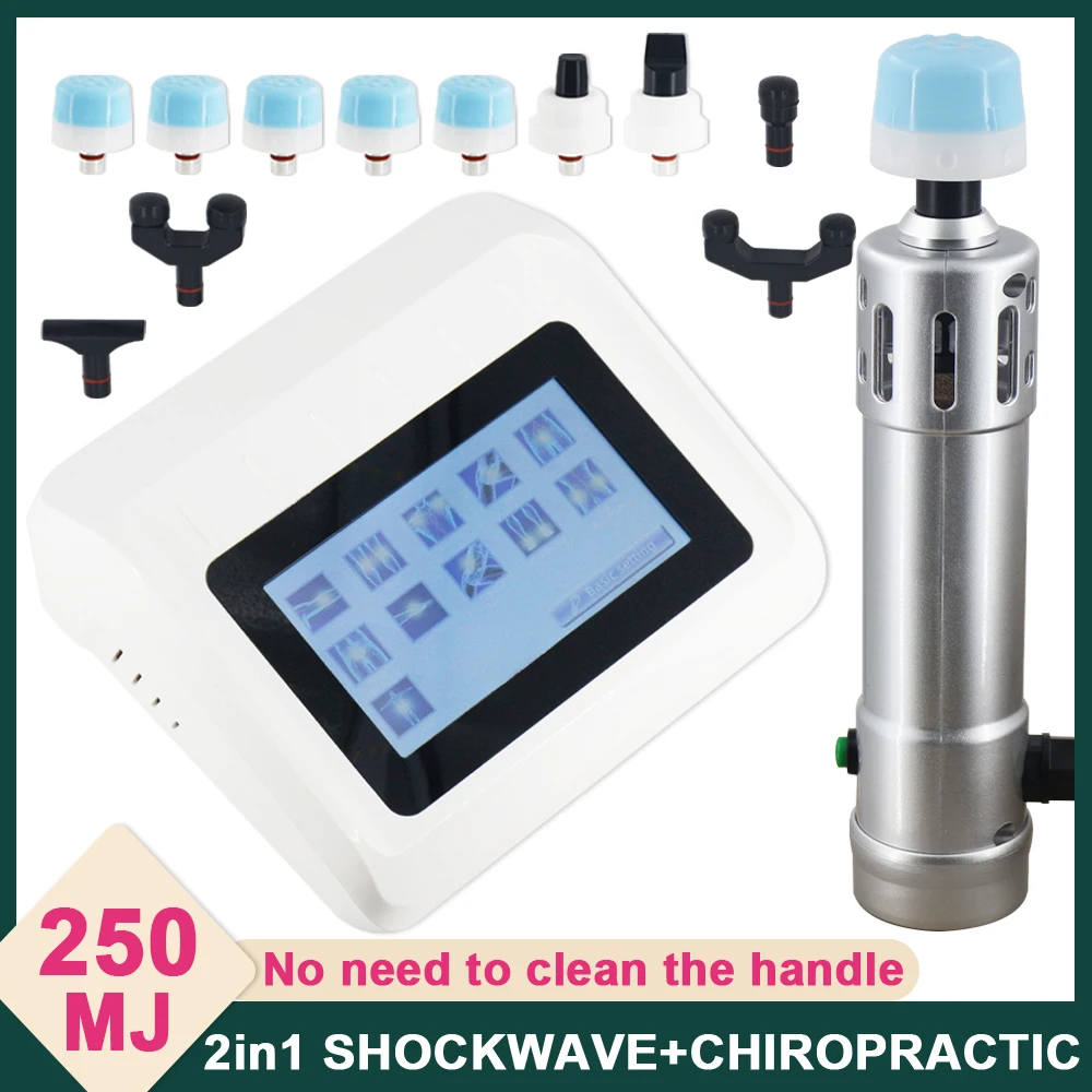 

Shockwave Therapy Machine ED Treatment 2in1 Chiropractic Adjustment Tool Professional Shock Wave Muscle Relax Body Massager