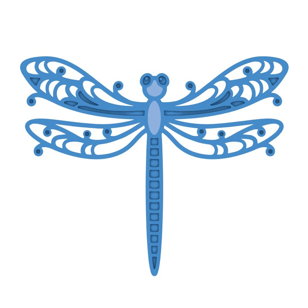 

Dragonfly Metal Cutting Dies Stencil for Diy Scrapbooking Album Decoration Embossing Die Cuts Template Mold Card Making New 2023