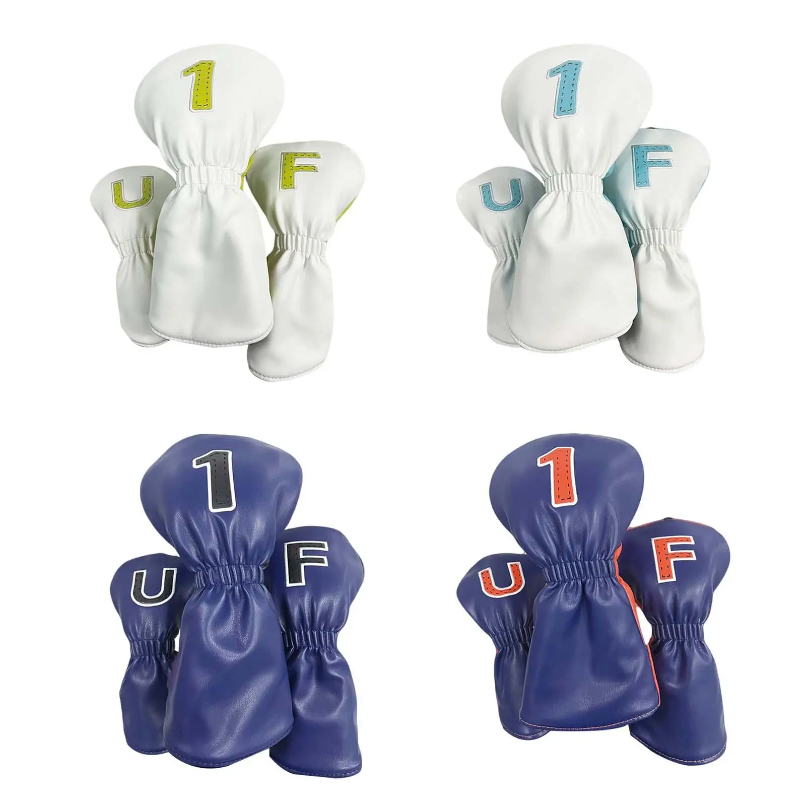 

3 Pcs PU Lederen Golf Club Head Covers Past Alle Fairway Woods En Sport Lange