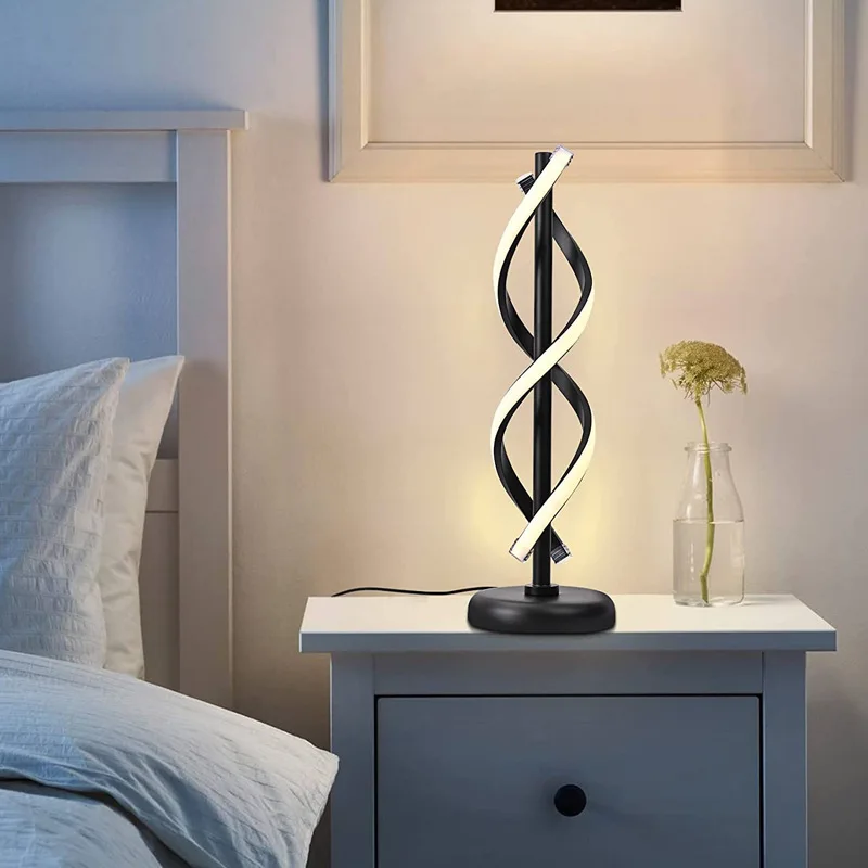 

Лампа настольная спиральная, изогнутая, с регулируемой яркостью