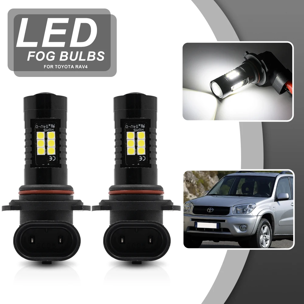 

2x 1200Lm светодиодные лампы для Toyota RAV4 2001 2002 2003 2004 2005 Противотуманные фары Стайлинг автомобиля