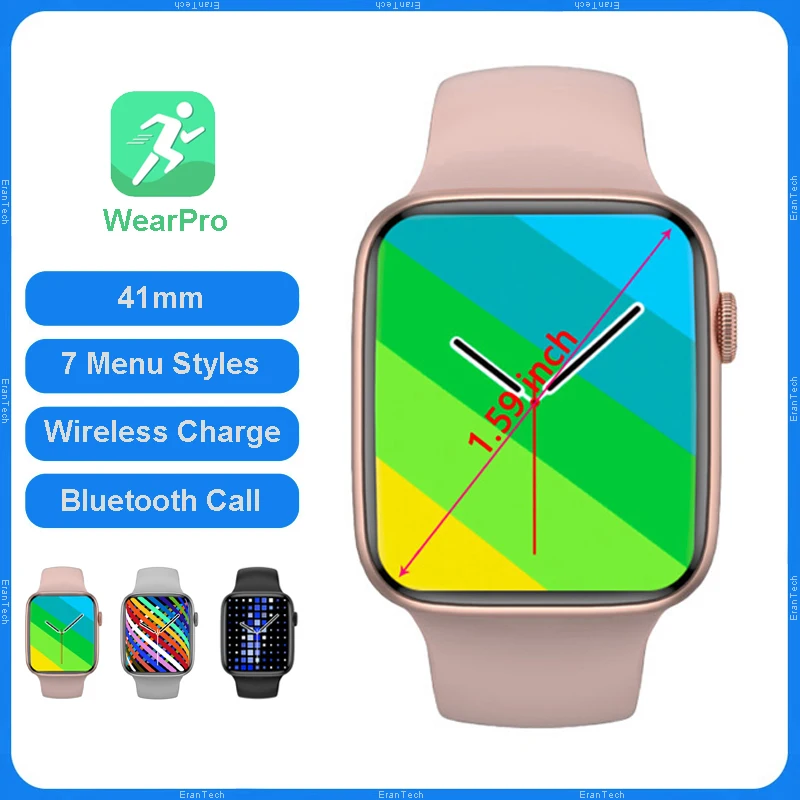 

DT7 MINI New 41mm Smart Watch 1.59“ Series 7 Bluetooth Call Wireless Charging Waterproof Sports GPS Tracker Men Women Smartwatch