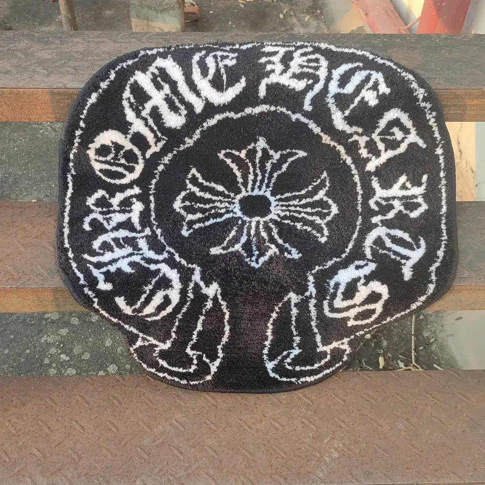 Черно-белый креативный ковер тафтинговый ручной работы удобные мягкие плюшевые