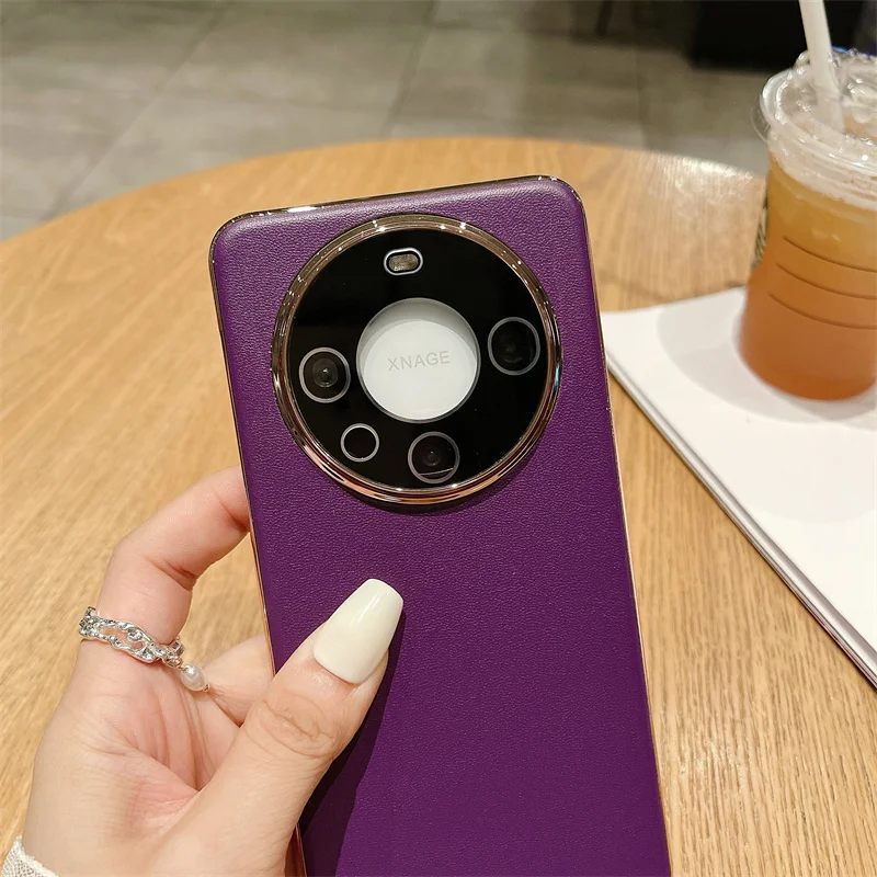 Оригинальный простой кожаный чехол для телефона с защитой от падения Huawei MATE40