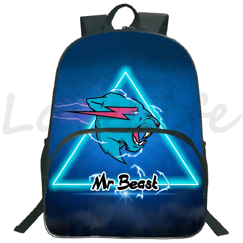 

Рюкзак Mr Beast с молнией и котом, школьные ранцы с 3d принтом для подростков, детский дорожный ранец для учеников 16 дюймов