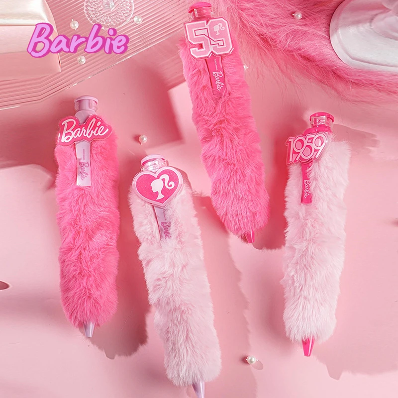 Розовая гелевая ручка Барби плюшевые шариковые ручки милые креативные удобные