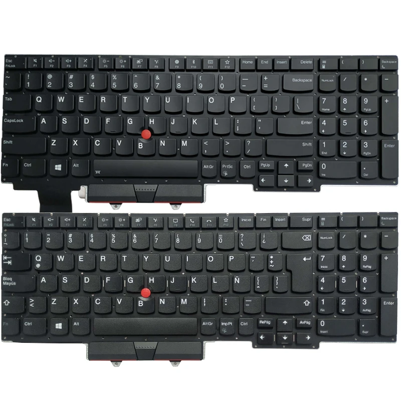 

NEW US/Spanish/French AZERTY/Latin laptop keyboard For Lenovo ThinkPad E15 Gen 1 GEN 2(Type 20T8 20T9 20TD 20TE) 01XY010