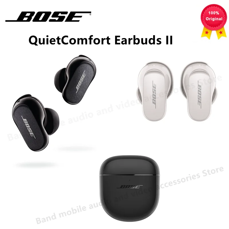 

Original Bose QuietComfort Earbuds II Wireless Bluetooth Headphones Best Noise Cancelling In-Ear Sports Headset with Mic