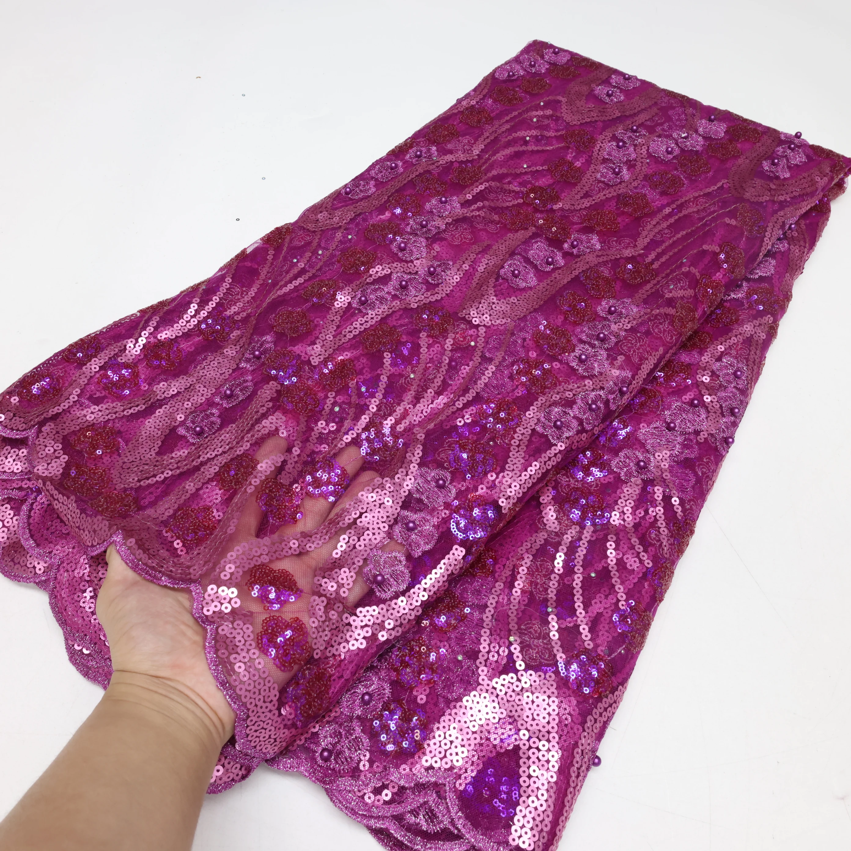 

NIAI африканская 3D Тюлевая кружевная ткань с блестками 2022 высокое качество французское кружево с бисером нигерийские кружева сеточка ткани для платья