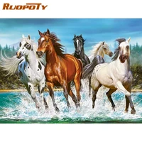 ruopoty 60x75cm painting by numbers horse animals kill time canvas painting diy drawing by numbers adults crafts home decor
