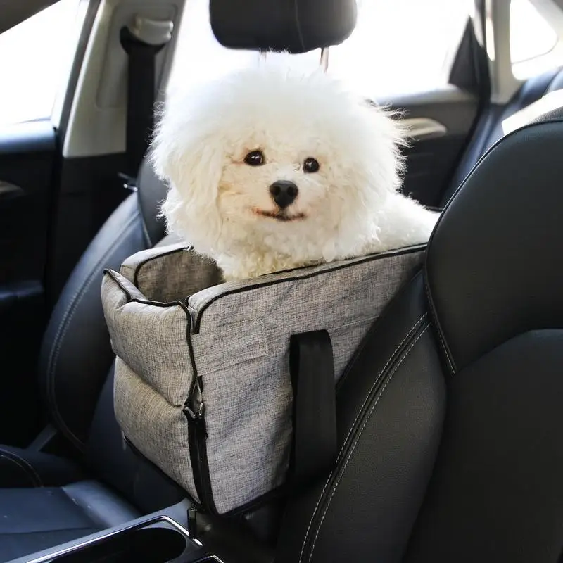 

Portable Pet Dog Car Seat Central Control Nonslip Dog Carriers Safe Car Armrest Box Booster Kennel Bed For Small Dog Cat Travel