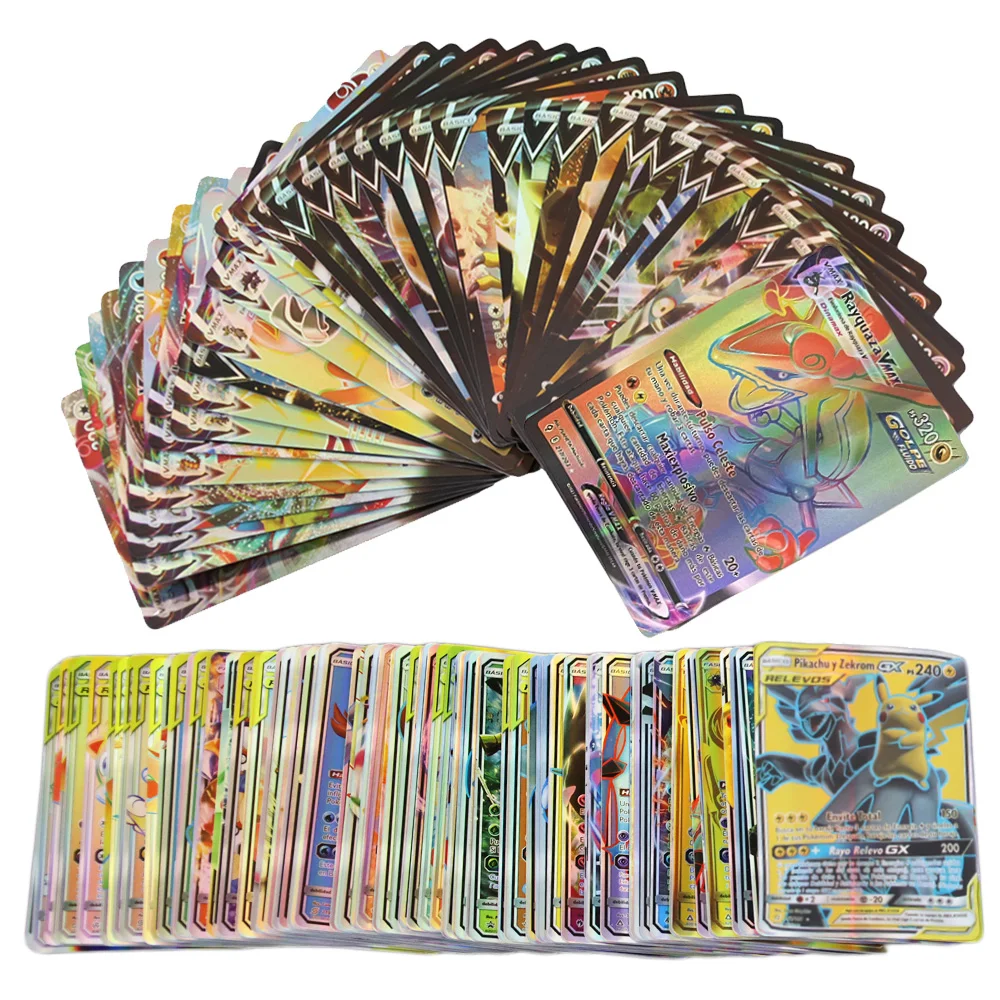 150-300 шт испанская карта Pokemon Vmax V max GX EX Battle Card Game | Игрушки и хобби