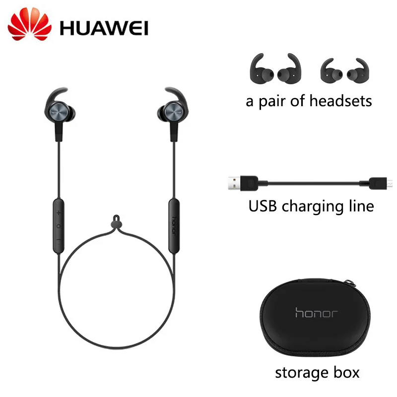 

Спортивная гарнитура Huawei Honor xsport AM61, наушники-вкладыши беспроводные, Bluetooth, микрофон, легкая зарядка, для iOS/Android