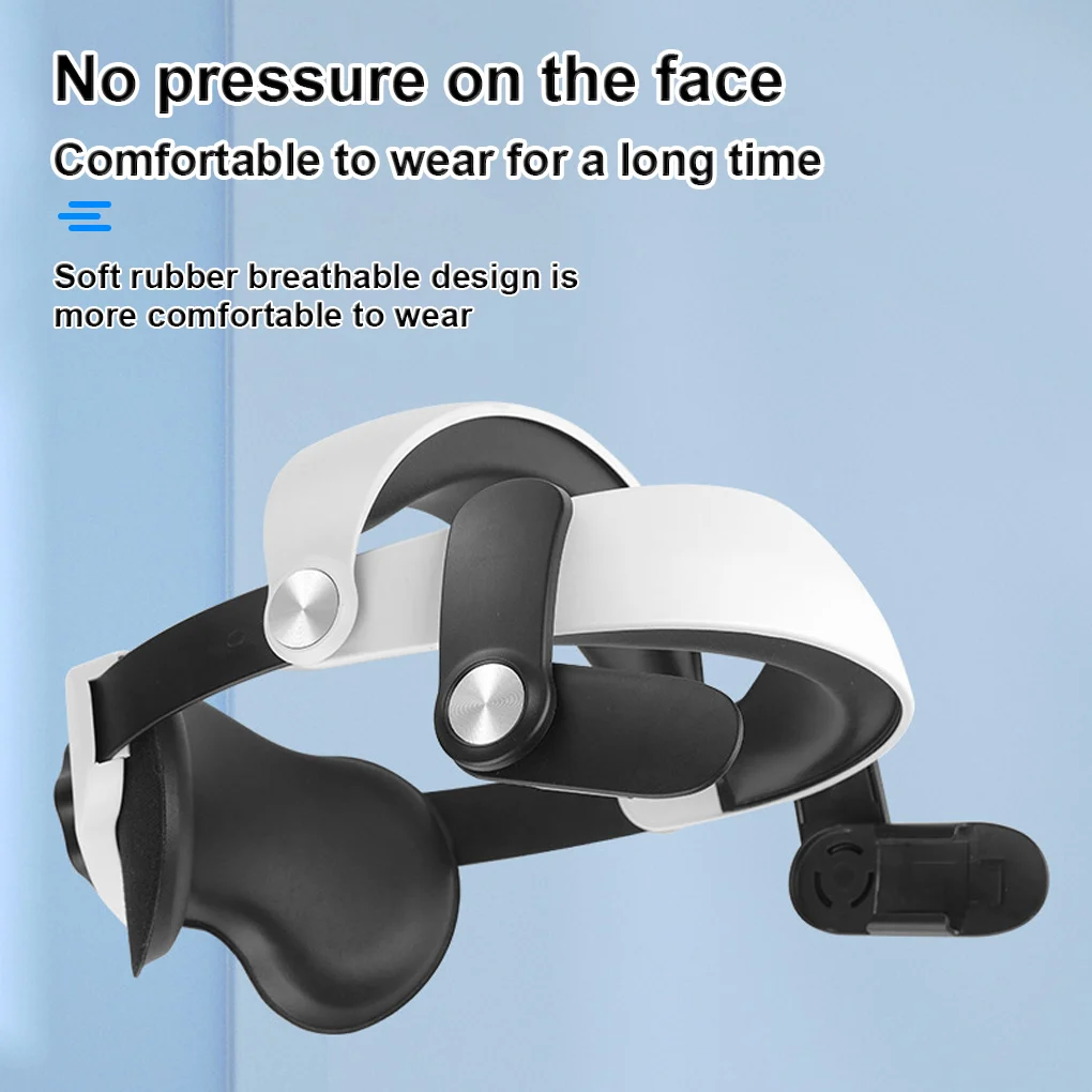 

VR Headset Anti-shock Head Strap Non-slip Adjustable Breathable Removeable Headband Replacement for Oculus Quest 2